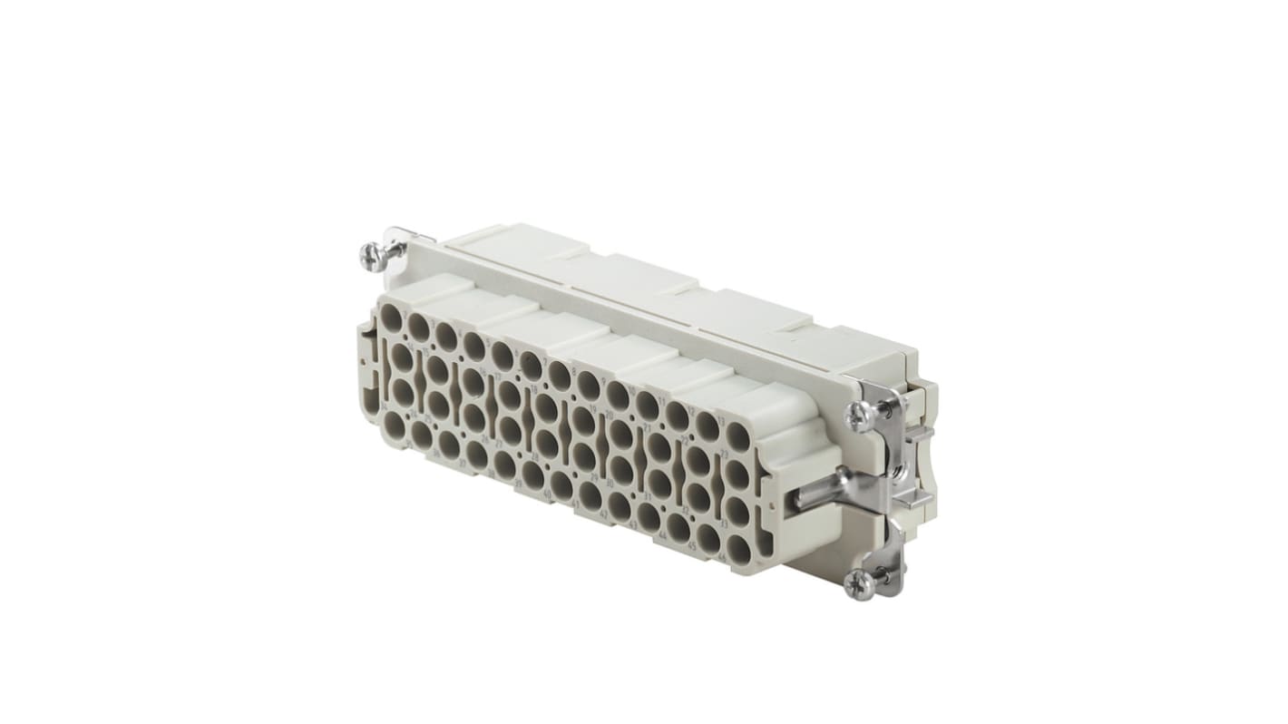 Weidmüller - 1826780000 Inserto di contatto Femmina serie HEE 16A 46 vie UL 94 V-0. Resistente a -40/+125 °C, conforme RoHS. Ideale per connettori industriali plug-in.