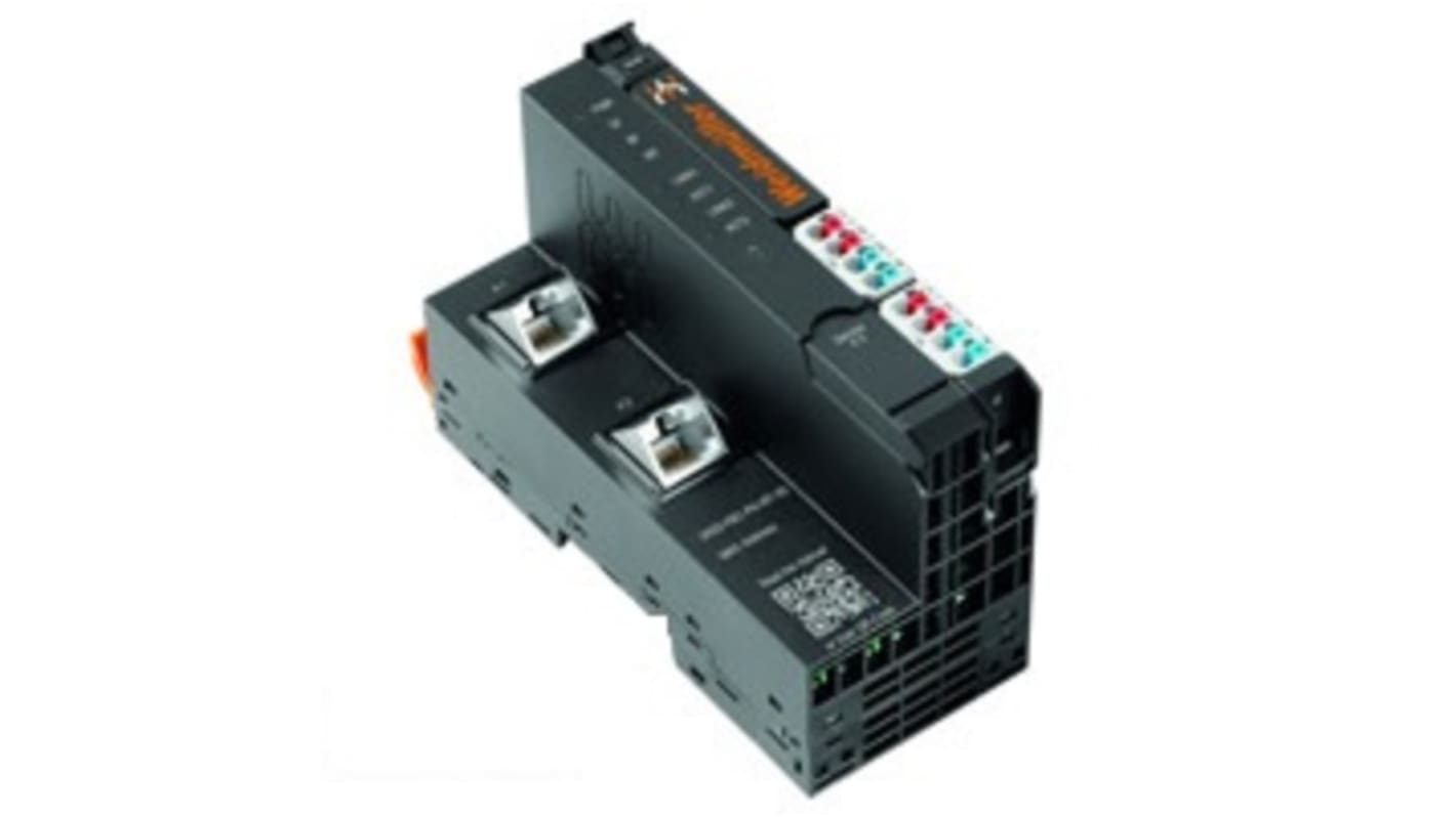 Accoppiatore fieldbus I/O remoto Weidmüller UR20 (2566380000) con design modulare e server web integrato. RoHS, -40 a +85 °C.