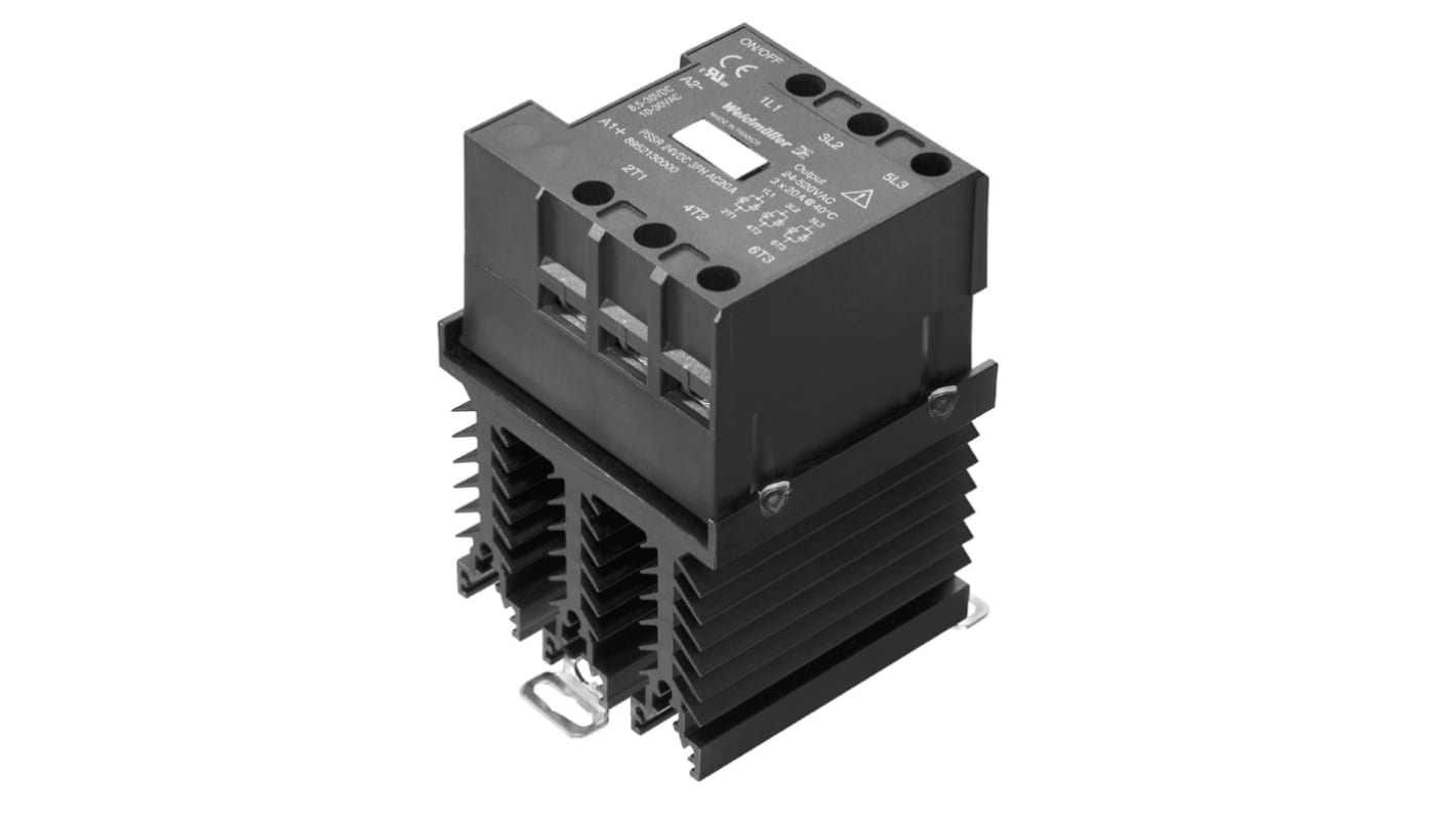 Weidmüller Relè a stato solido PSSR, montaggio a telaio, 20 A, 520 V, connessione a vite, conforme a RoHS.