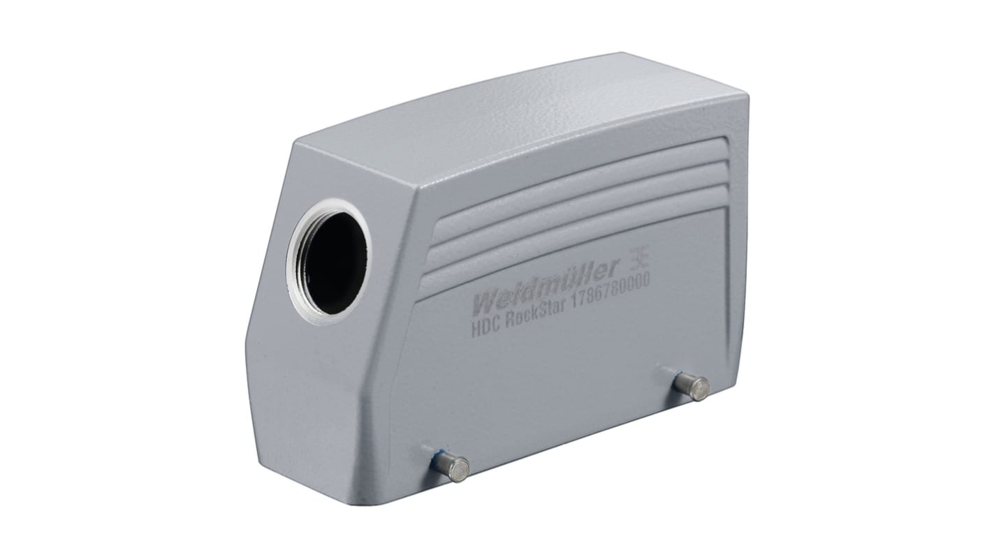 Corpo connettore maschio Weidmüller 1661320000 con lega pressofusa, sigillatura multistrato e interblocco in acciaio inox. Resistente a -40/+125 °C e IP65.