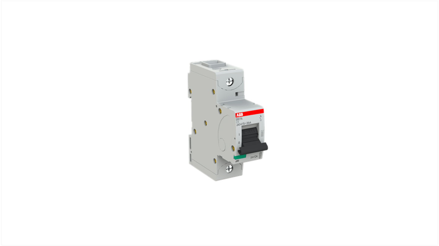 Interruttore automatico ABB Tipo C, 1P, 10A, 10 kA, design compatto, facile installazione, per applicazioni industriali.