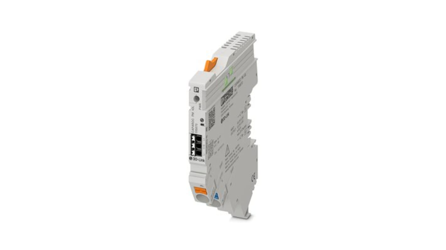 Interruttore di sicurezza elettronico Phoenix Contact CAPAROC 45A, 12/24V CC, montaggio su guida DIN, 20 canali.