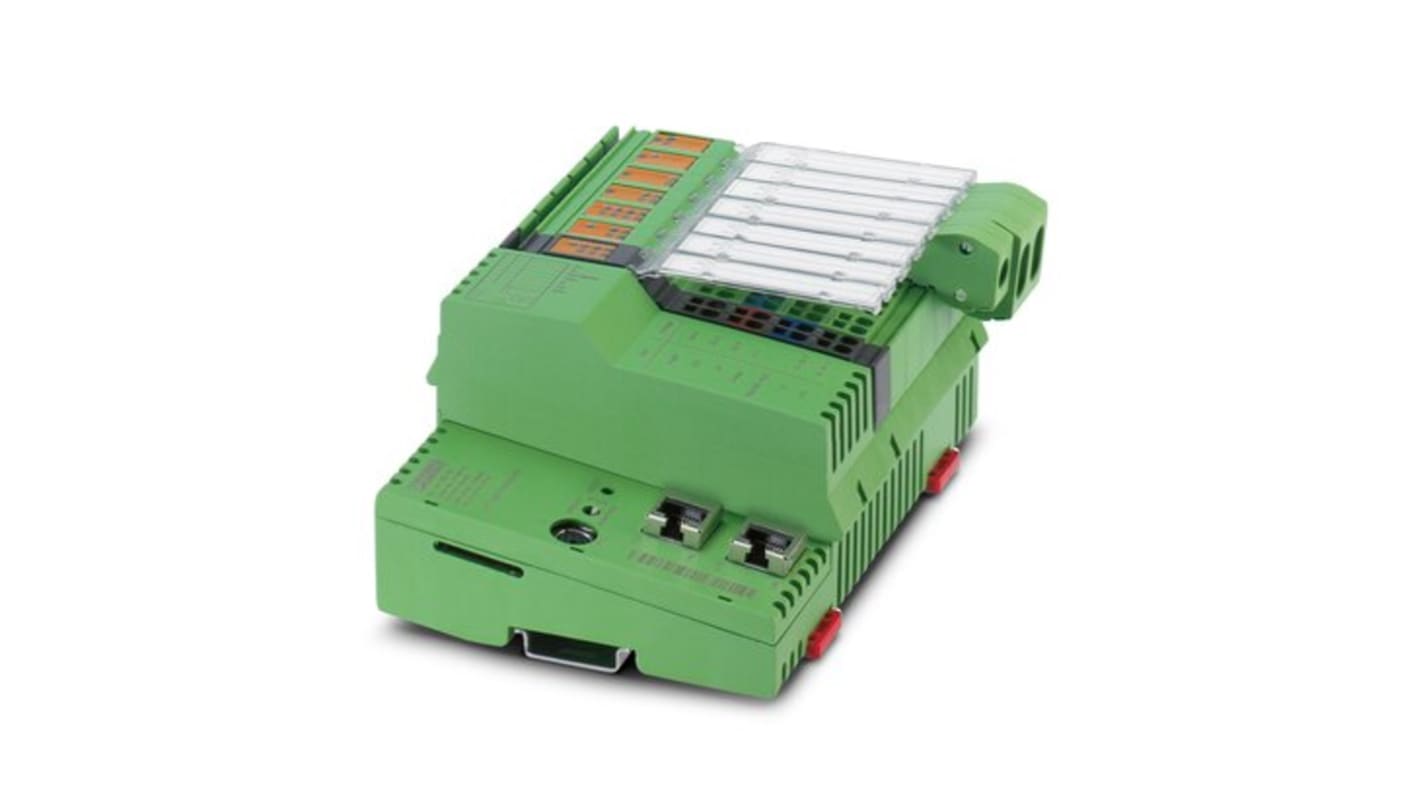 Controller ILC Phoenix Contact 2700074, con 2 ingressi analogici, 8 ingressi digitali e interfaccia RS-485/RS-422. Alimentazione 24 V c.c.