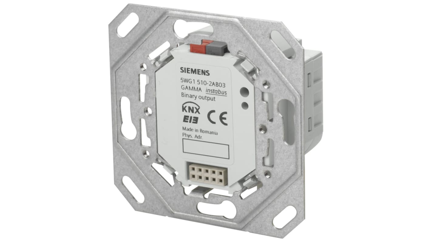 Modulo di uscita Siemens UP 510/03 per interfaccia ITV, con due uscite relè, alimentazione 24 V c.c., montaggio su guida DIN.