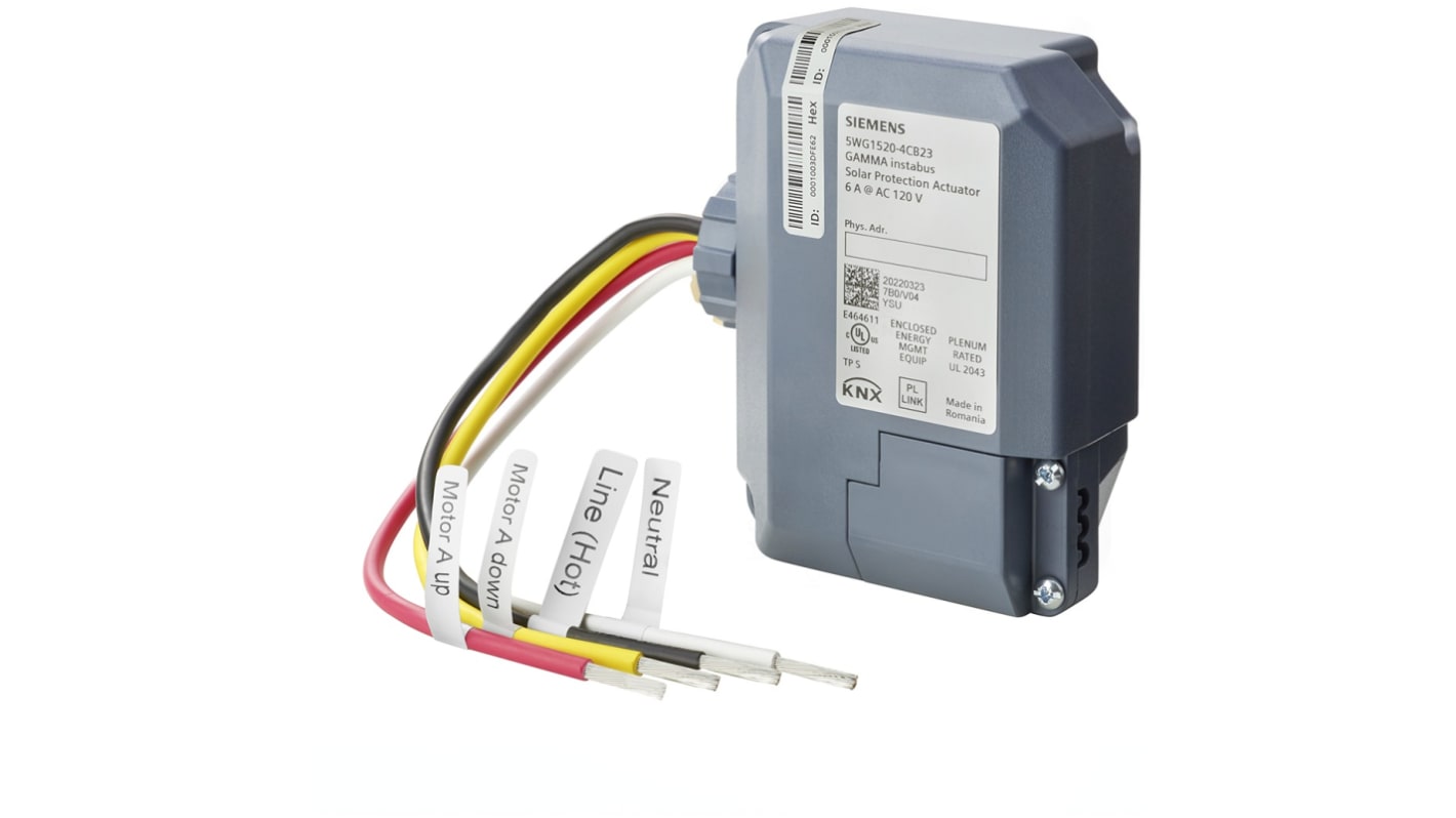 Adattatore Siemens JB 520C23 per controllo tende e tapparelle, dispositivo KNX con uscita a relè, alimentazione 24 V c.c.