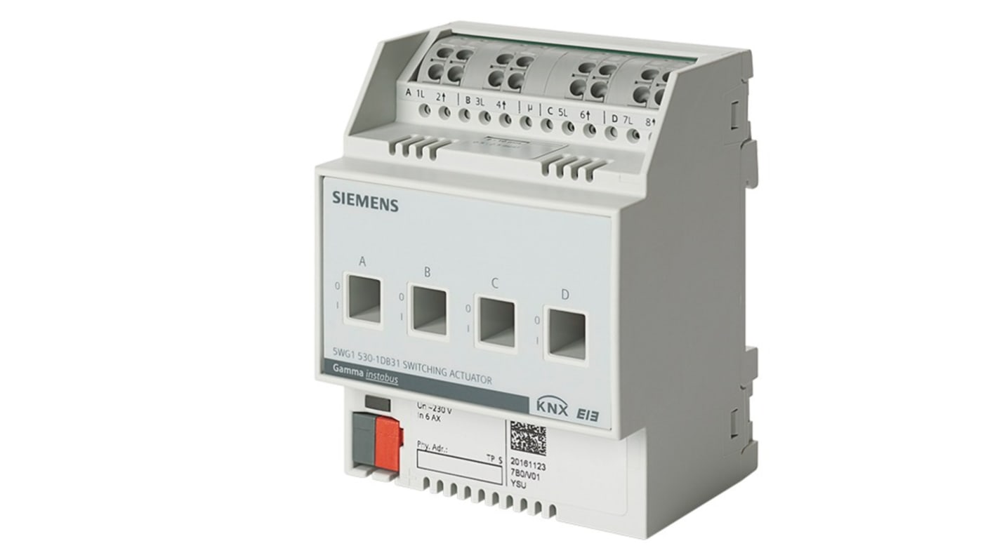 Adattatore Siemens N 530D31, attuatore di commutazione per carichi capacitivi, induttivi e resistivi, con display e 4 uscite.