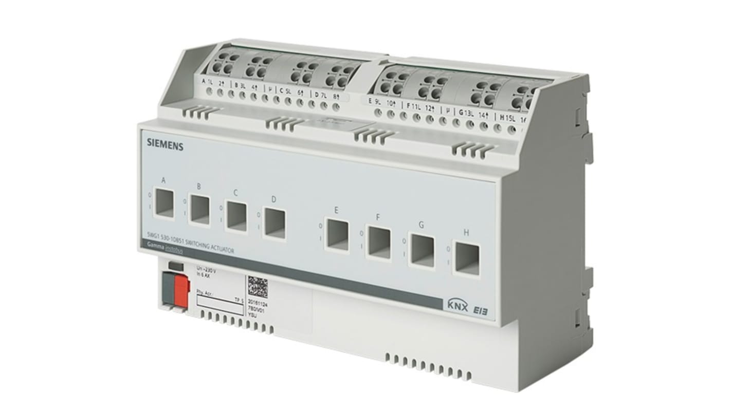 Adattatore Siemens N 530D51, attuatore di commutazione con 8 uscite a potenziale zero, montaggio su guide da 35 mm.