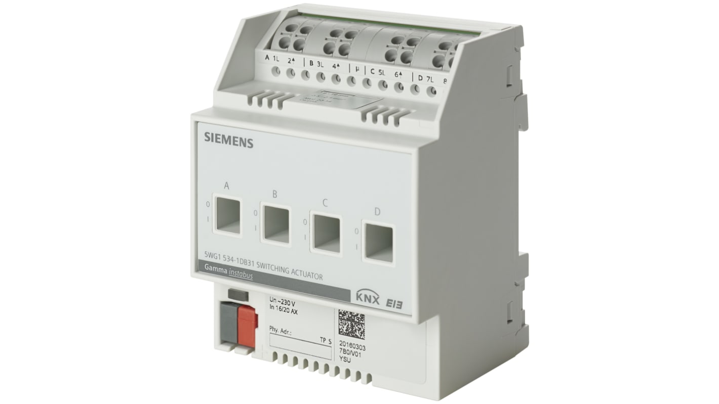 Adattatore Siemens N 532D31, attuatore di commutazione per carichi resistivi, induttivi e capacitivi, 230 V c.a., 4 uscite relè.