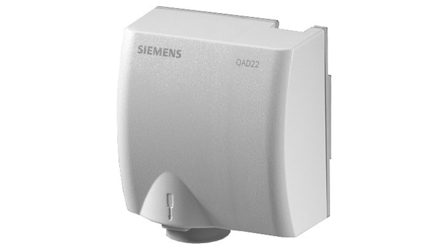Sensore di temperatura Siemens QAD2030, montaggio superficiale, 67 mm di altezza, 60 mm di lunghezza, per sistemi HVAC.