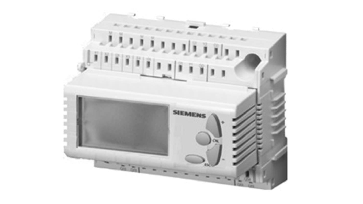 Controller digitale universale Siemens RLU222 per monitoraggio di temperatura, umidità e qualità dell'aria.
