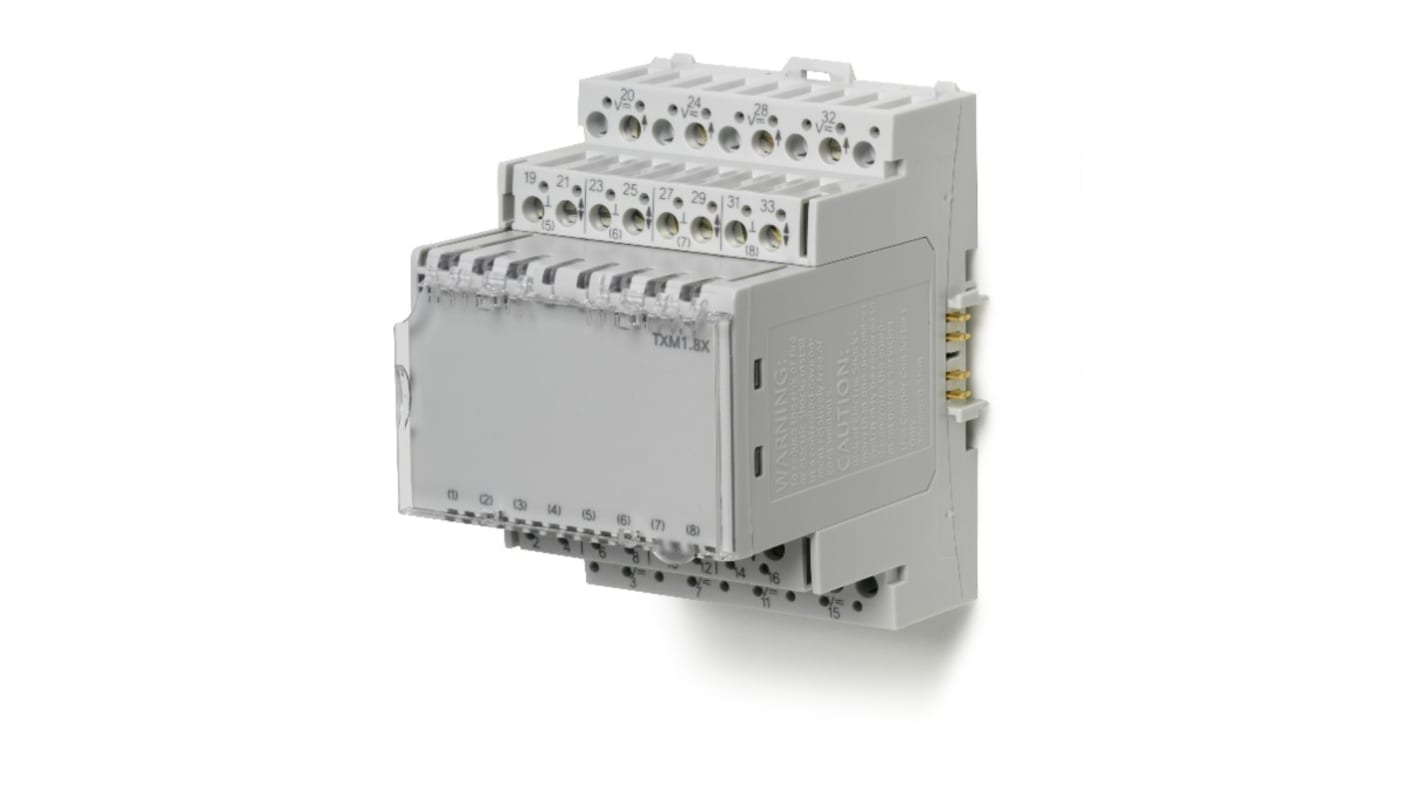 Modulo I/O analogico e digitale Siemens TXM1.8X, 8 punti universali, installazione semplice, alimentazione 24 V c.c.