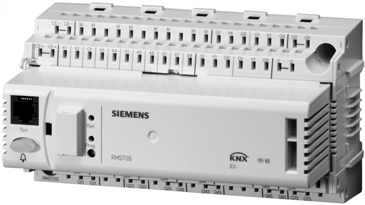 Siemens RMS705B-1, modulo di monitoraggio per HVAC con 8 ingressi e 10 uscite, alimentazione 24 V c.a.