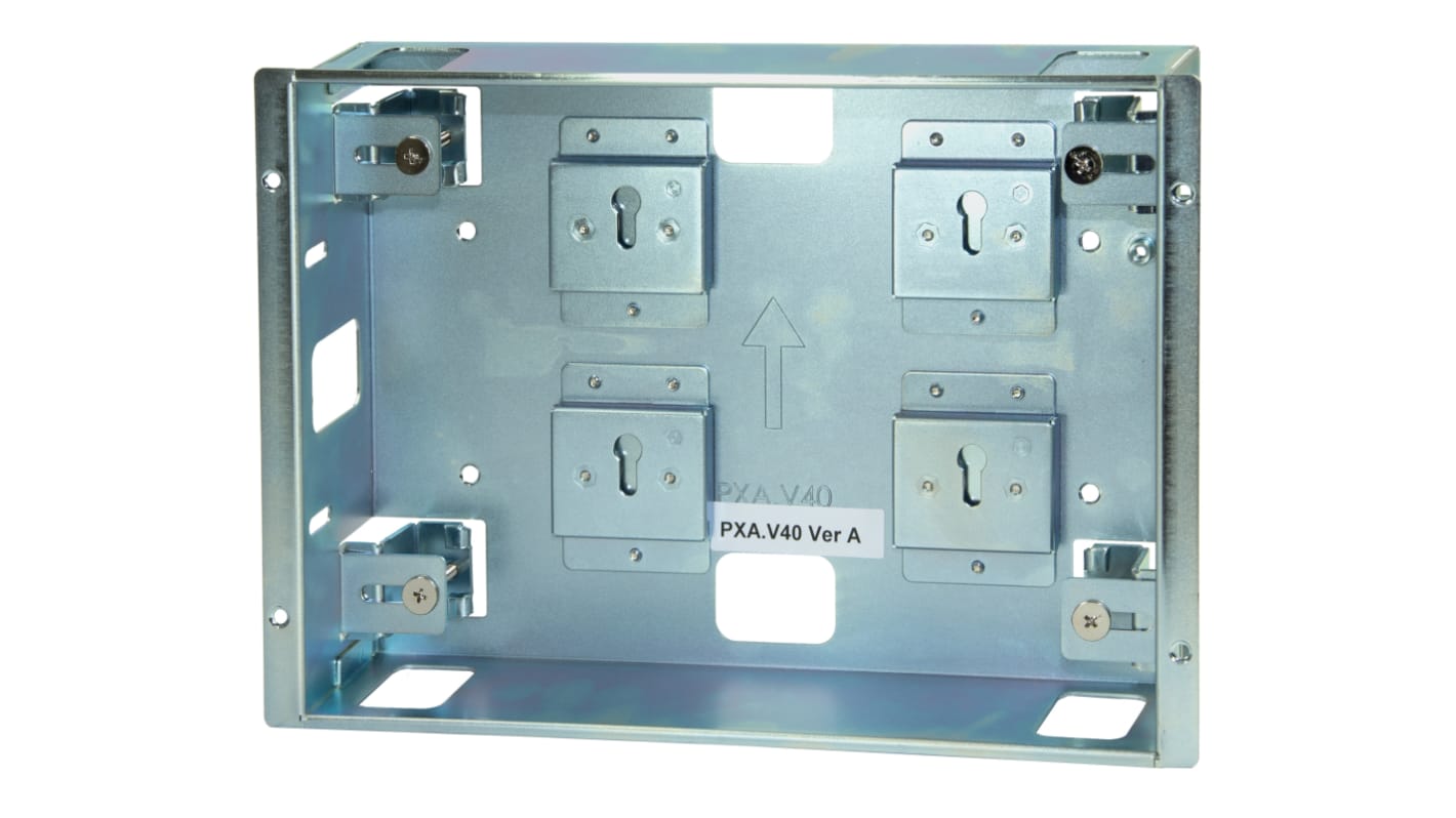 Accessorio montaggio a parete Siemens PXA.V40 per PXM40-1, telaio in acciaio zincato, installazione a incasso, design professionale.