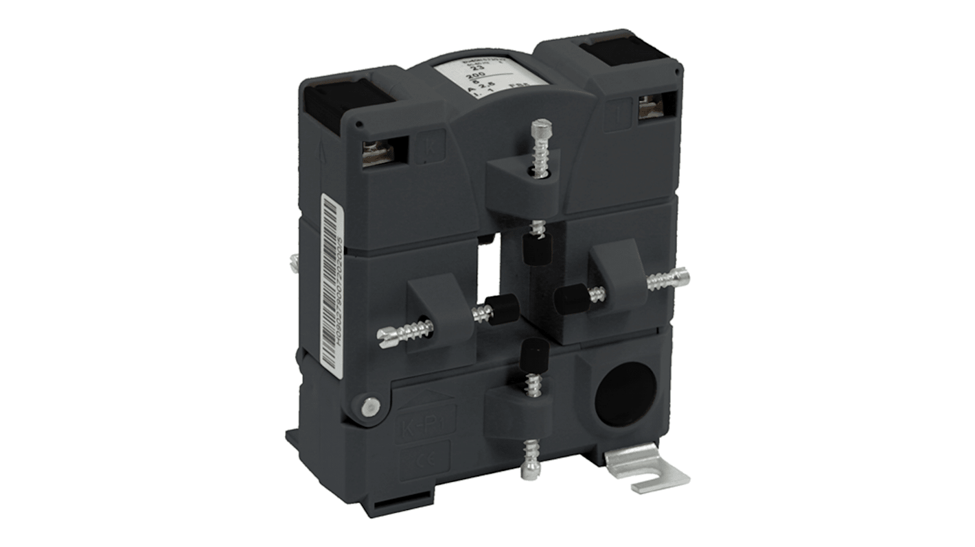 Trasformatore di corrente Schneider Electric METSECT5GA020, rapporto 200/5A, progettato per applicazioni industriali.