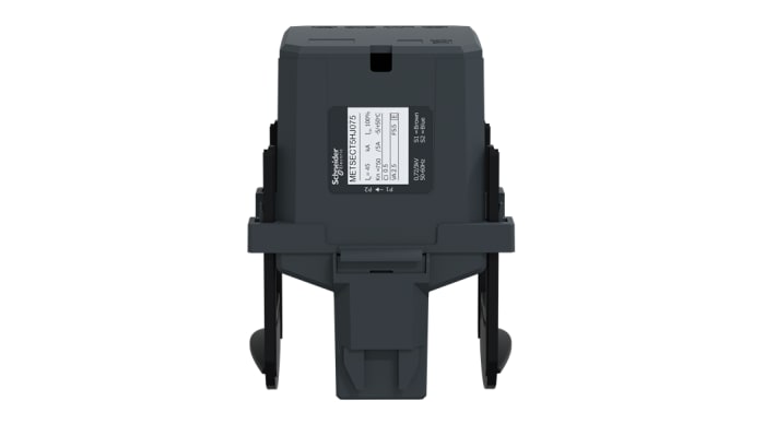 Trasformatore di corrente Schneider Electric METSECT5HJ075, rapporto 750/5A, ingresso 750A, uscita 5A, tecnologia sensori.
