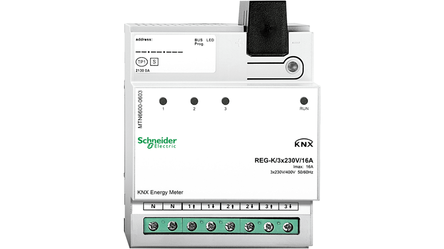 Contatore di energia Schneider Electric MTN6600-0603 per sistema KNX, progettato per monitorare il consumo energetico.