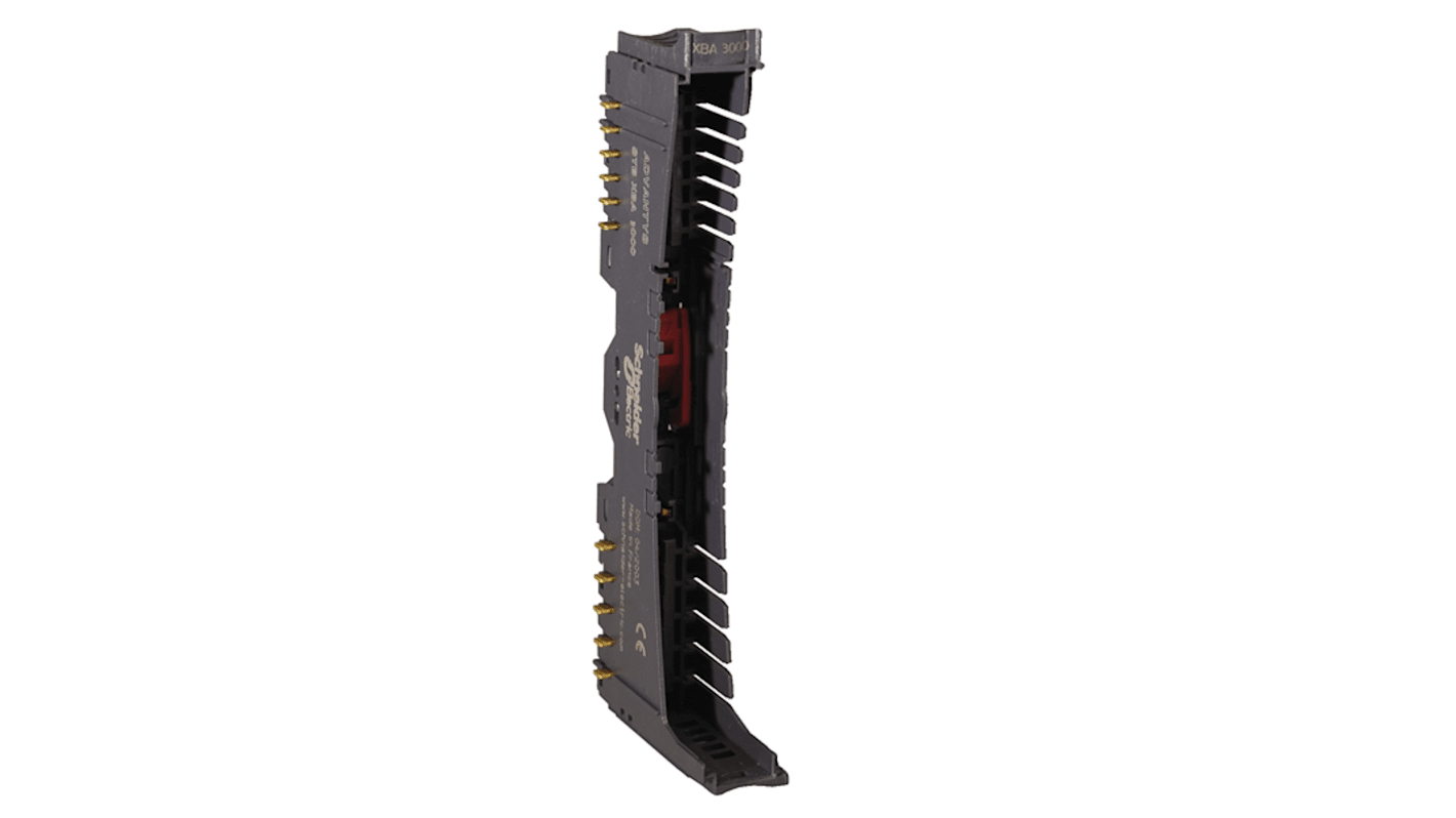 Base di montaggio Schneider Electric STBXBA3000, larghezza 28,1 mm, per moduli I/O della serie STB. Compatibile con STBDDI3725 e STBDDO3705.