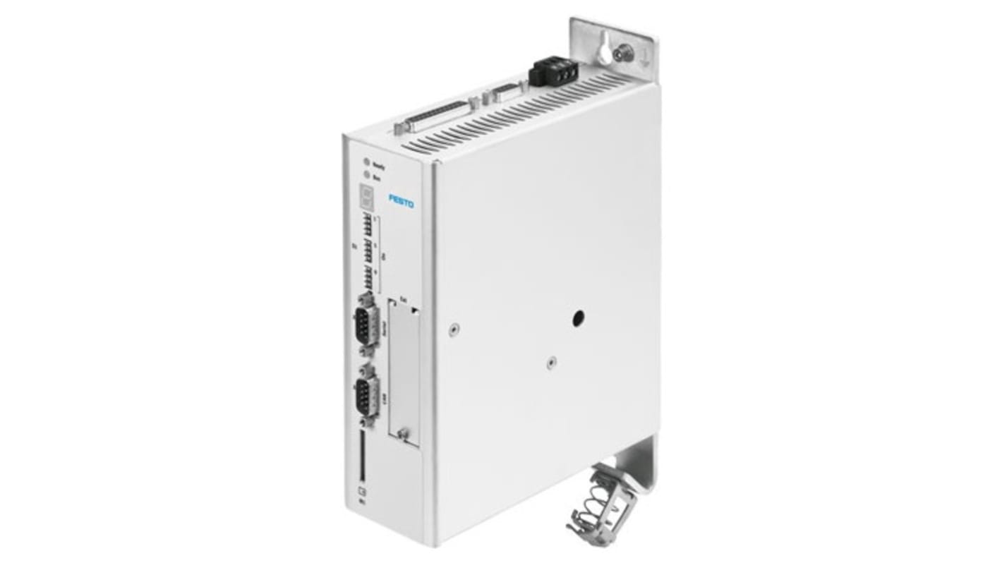 Controller per motori Festo CMMS-ST-C8-7-G2, 48 V, 8 A, con monitoraggio temperatura e interfaccia RS232.