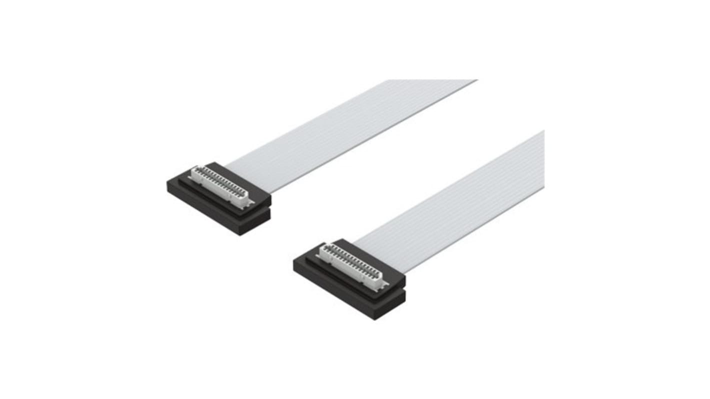 Cavo motore Festo NEBM-F1W31-XC-0.5-F1N-DF1W31, lunghezza 500 mm, tensione 0-50 V CC, corrente 500 mA, design compatto con bloccaggio a scatto.