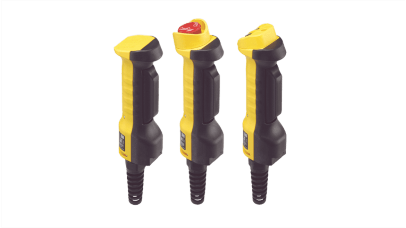 Interruttore di abilitazione di sicurezza Omron A4E-B200HS, 3 posizioni, montaggio bidirezionale, conforme agli standard di sicurezza.