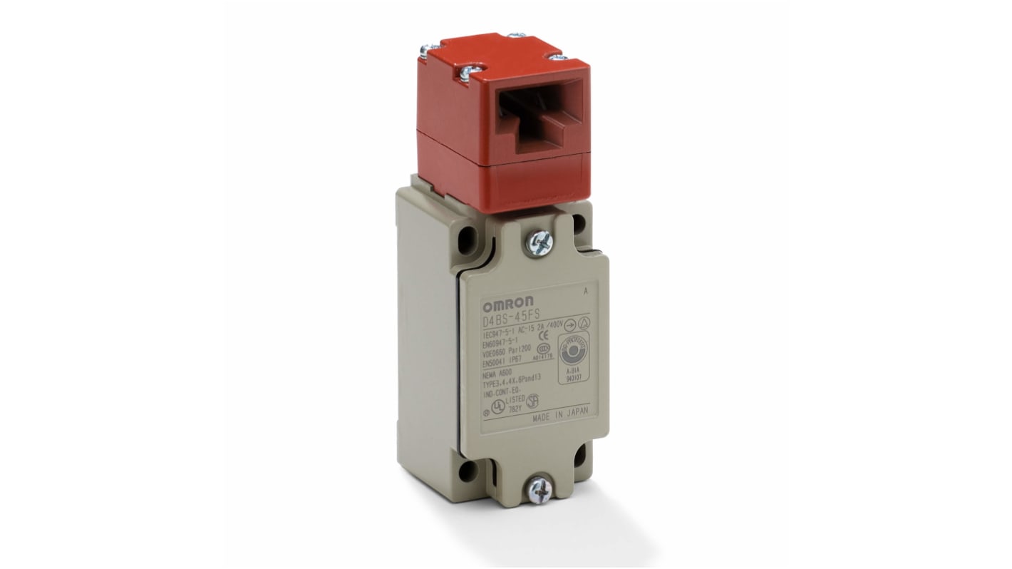 Interruttore di interblocco di sicurezza Omron D4BS-25FS, 1 NC/1 NA, grado di protezione IP67, -40 a 80 °C.
