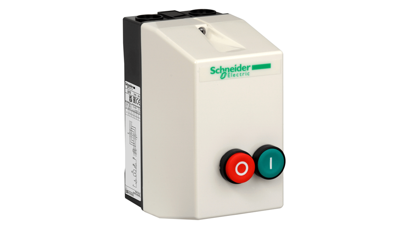 Avviatore DOL Schneider Electric LE1D09M7, potenza 4 kW, tensione 220 V, corrente 9 A, grado di protezione IP65.