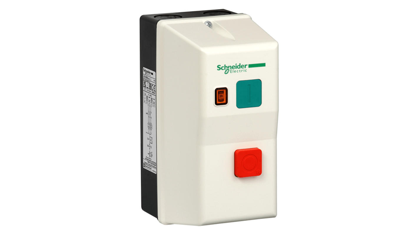 Avviatore DOL Schneider Electric LE1M35P710, potenza 0,55 kW, tensione 230 V, grado di protezione IP65, design compatto.