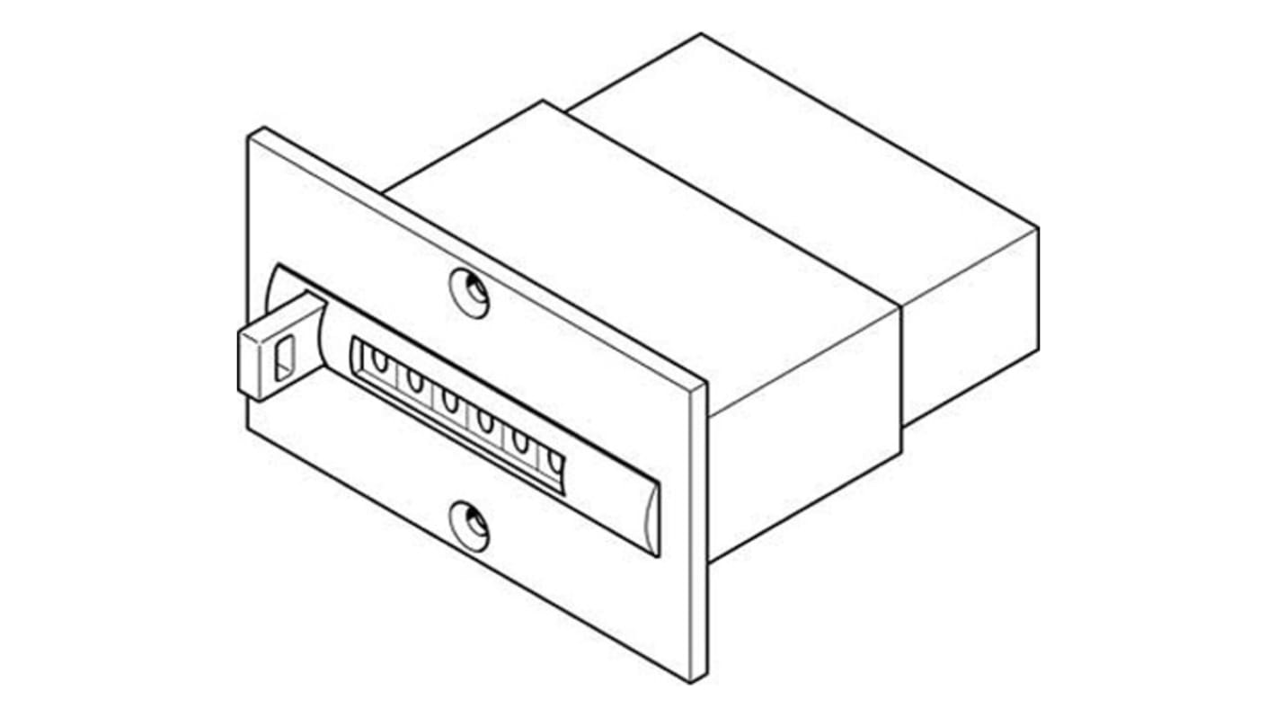Festo PZA-E-C, contatore meccanico a 6 cifre con azionamento pneumatico, montaggio frontale, approvato ATEX per zone pericolose.