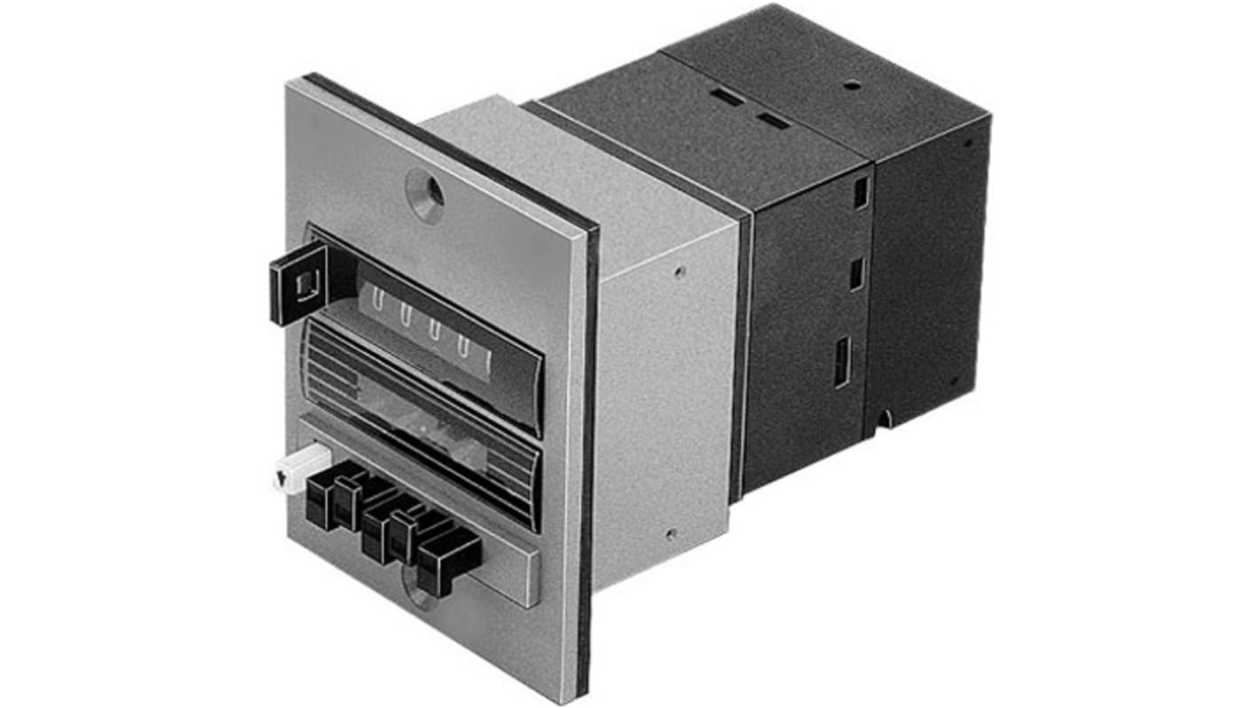 Contatore Festo PZV-S-E-AUT a 5 cifre, progettato per aria compressa, con protezione antideflagrante per Zone 1 e 21.