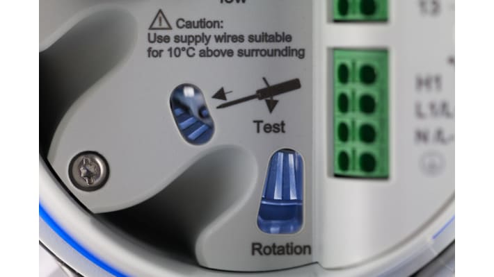 Endress+Hauser FTE20-BI16AB11, interruttore rotante a palette per rilevamento livello nei solidi sfusi, montaggio filettato, custodia in policarbonato, certificato ATEX.