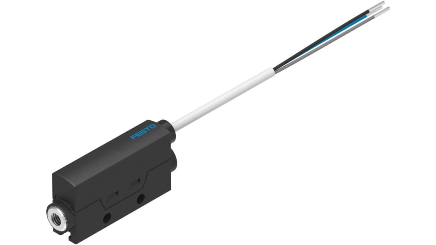Festo SFTE-10U-M5F-B-2.5K, sensore di flusso per aria, monitoraggio fino a 10 l/min, design compatto e installazione semplice.