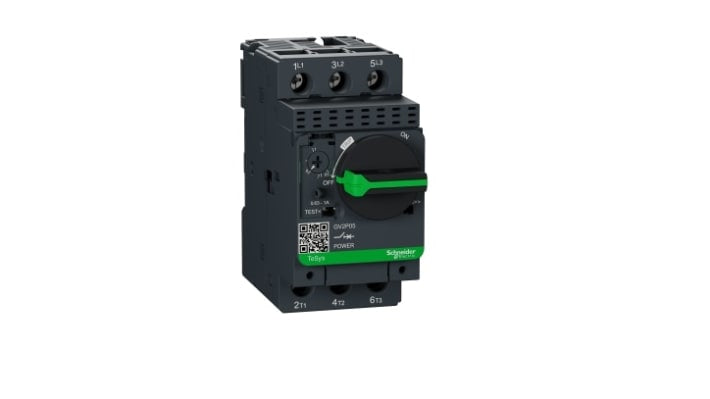 Interruttore automatico motore Schneider Electric GV2P05, 1A TeSys - Protezione termomagnetica per motori a gabbia. Adatto per macchine, attrezzature agricole e impianti alimentari.