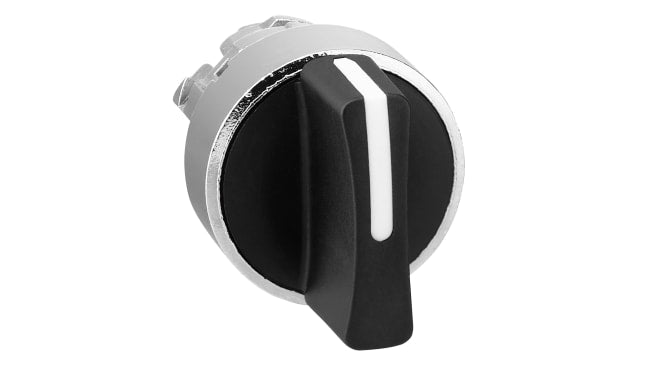 Testa selettori Harmony XB4 ZB4BD8, 3 posizioni, Ø 22mm, Nero, certificata UL, CSA, CE, NEMA, IP66, IP67, IP69.