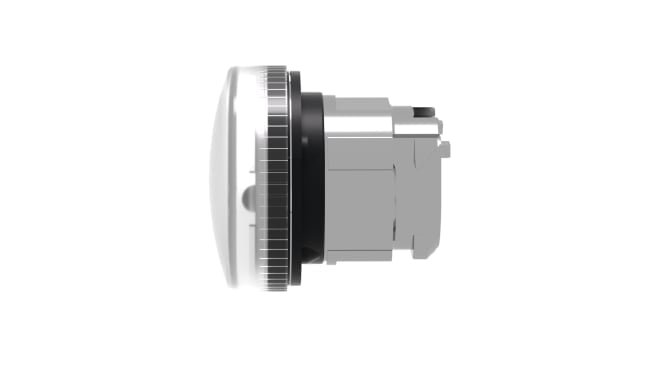 Spia LED bianca Harmony XB4 Schneider Electric ZB4BV01, diametro foro 22mm, IP69K, montaggio a pannello. Ideale per pannelli e macchine industriali.