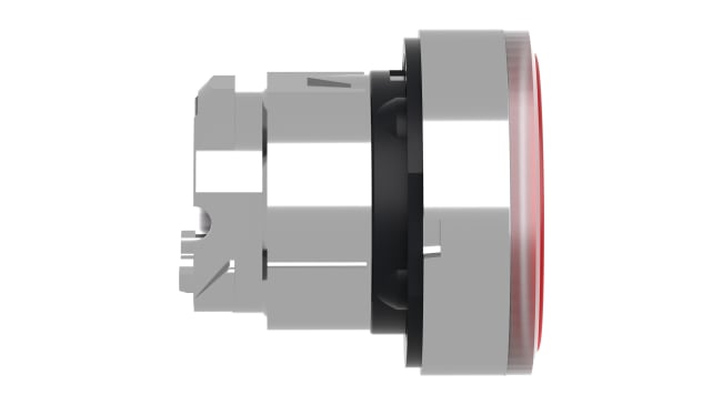 Attuatore pulsante ritorno a molla Harmony XB4, Rosso - Schneider Electric ZB4BW34. Diametro foro 22mm, IP66, IP67, IP69K. Per corpi luminosi.