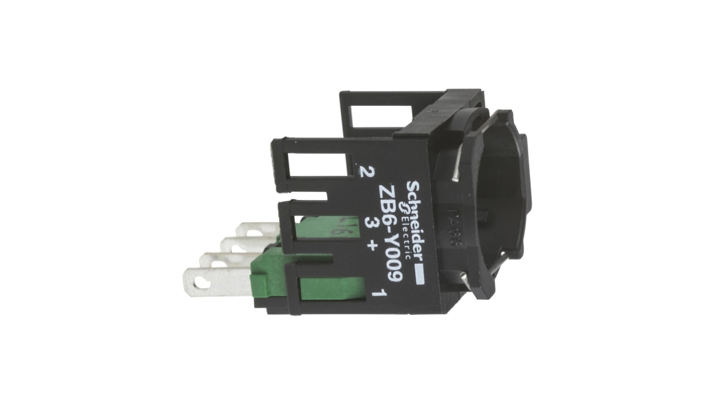 Blocco contatti Schneider Electric ZB6Z1B, 250V, a rottura lenta, Faston - Serie Harmony XB6 per interruttori automatici e apparecchiature agricole. IP65.