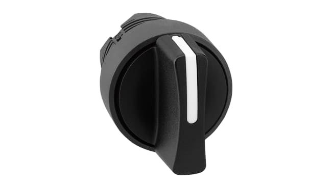 Testa selettore Harmony ZB5 Schneider Electric - ZB5AD5, 3 posizioni, Ø 22mm, Nero, non illuminato. Resistente, facile installazione, ideale per ambienti industriali e edilizi.