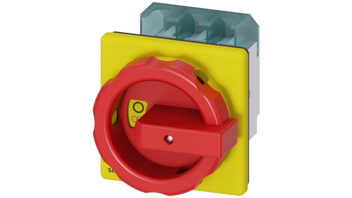 Interruttore isolante Siemens 3LD2504-0TK53, 63A 690V ca IP65. Protezione macchinari ad alta potenza. Adatto a fabbriche e impianti industriali.