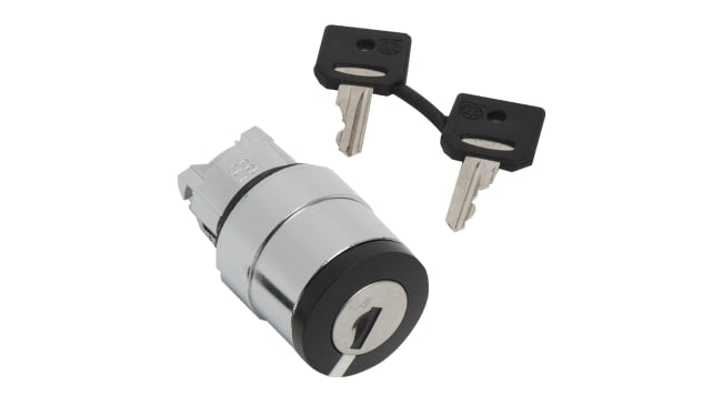 Testa selettore Harmony ZB4BG212 22mm, 2 posizioni, IP66/IP67/IP69, per settori industriali e infrastrutture. Schneider Electric.