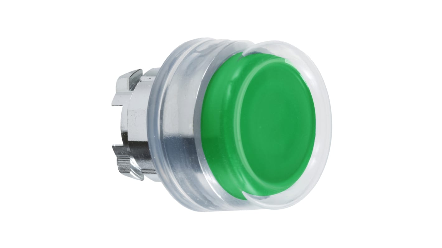 Testa Pulsante Ritorno a Molla 22mm Verde Harmony XB4 IP66/IP67 - Schneider Electric ZB4BP3: ideale per pannelli di controllo e macchinari industriali.
