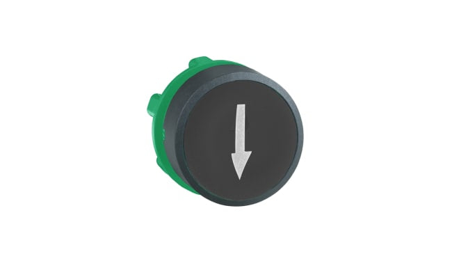Attuatore pulsante Schneider Electric ZB5AA335, ritorno a molla, testa rotonda nera, IP66/IP67/IP69K, per corpi Harmony XB5, diametro foro 22mm.