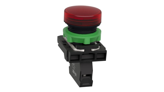 Spia di segnalazione rossa Schneider Electric Harmony XB5, montaggio a pannello, diametro foro 22 mm, grado di protezione IP66/IP67.