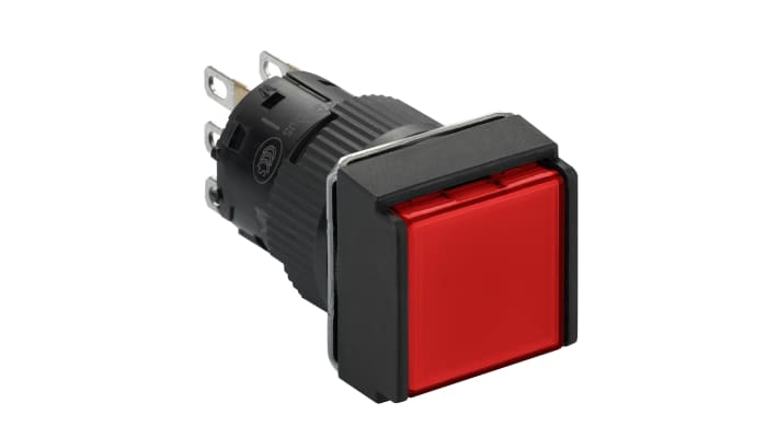 Pulsante luminoso SPDT rosso Schneider Electric, montaggio a pannello, IP65, diametro foratura 16 mm, tensione 250 V.