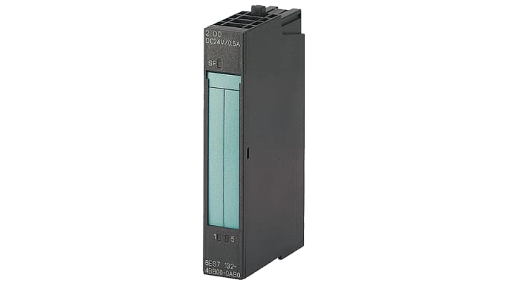 Modulo I/O digitale Siemens 6ES7131-4BD01-0AB0 per SIMATIC ET 200S, 4 ingressi, alimentazione 24 V c.c., dimensioni 81 x 15 x 52 mm.