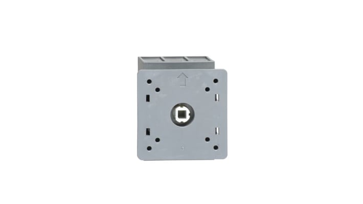 Interruttore di isolamento ABB OT63FT3, 3 poli, montaggio a pannello, corrente 63A, dimensioni 72x65x69 mm, grado di protezione IP20.