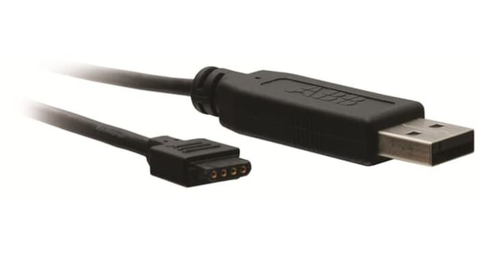 Cavo USB da 2 m ABB 2TLA020070R5800 per Regolatore di sicurezza Pluto, connettore USB-A, compatibile con dispositivi Pluto.