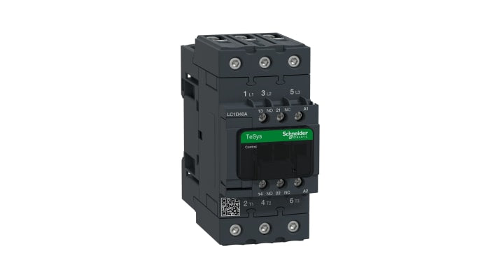 Contattore Schneider Electric LC1D40AM7 3P 3NA 40A 220V CA - Serie LC1D. Affidabile e facile da installare per motori trifase e applicazioni industriali.