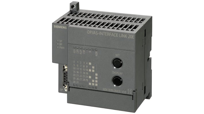Modulo di comunicazione Siemens 6GK1415-2AA10 per rete SIMATIC, montaggio su guida DIN, dimensioni 90 x 96 x 62 mm.