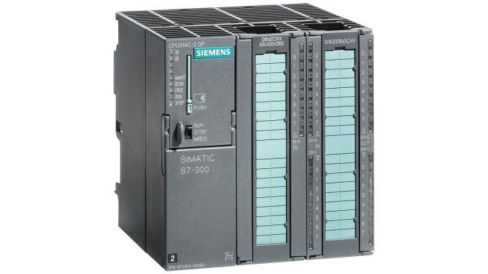 CPU PLC Siemens SIMATIC S7-300, 28 ingressi/18 uscite, RS485, 192 KB RAM - Ideale per automazione industriale.