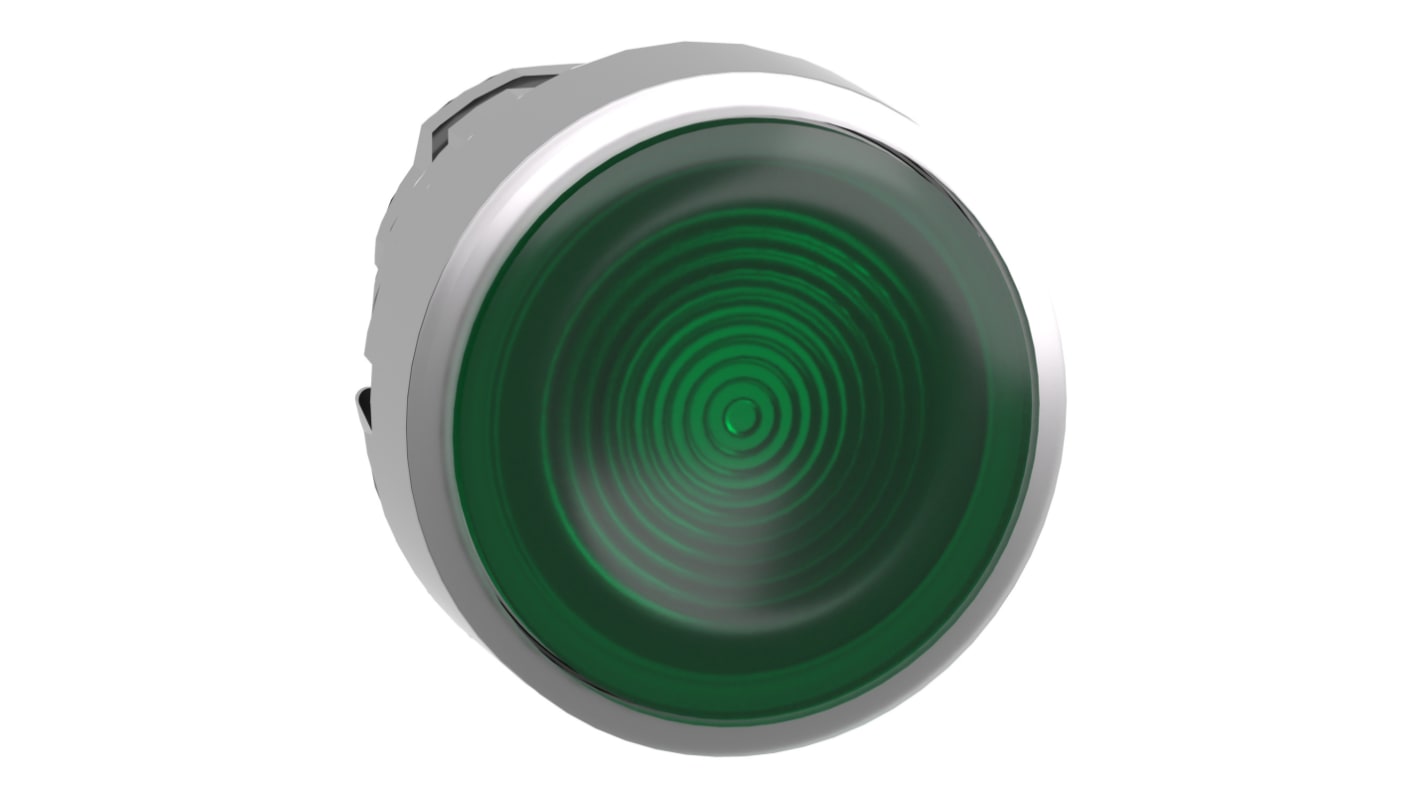 Attuatore pulsante Schneider Electric ZB4BW333S, ritorno a molla, verde, diametro 22mm, illuminato, protezione IP66/IP67/IP69K.
